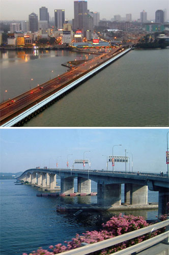 Engineering study will look at new crossing options in addition to the Causeway (top) and Tuas Bridge (bottom)