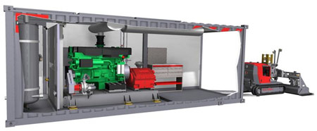 Hydrodemolition robot storage facility