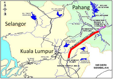 Fig 1. Site location of the long water delivery tunnel